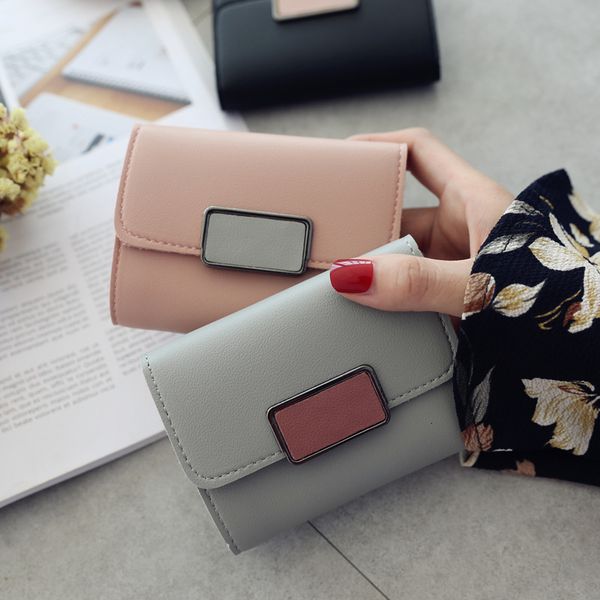 wallet women's splicing color contrast three fold trend short 2021 square ring decorative student, Red;black
wallet women's splicing color contrast three fold trend short 2021 square ring decorative student, Red;black
