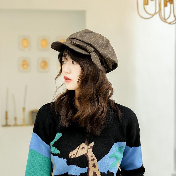 beanies hat female autumn and winter wild beret british retro octagonal casual striped cap
beanies hat female autumn and winter wild beret british retro octagonal casual striped cap