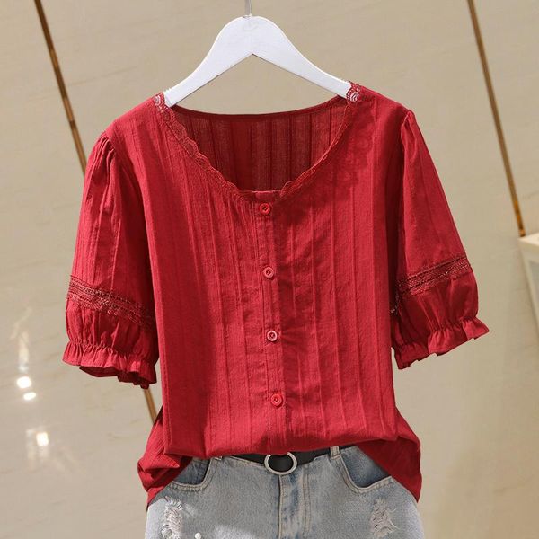 women's blouses & shirts lace patchwork solid women summer design 2021 v-neck short-sleeved slim elegant office lady pulls outwear, White
women's blouses & shirts lace patchwork solid women summer design 2021 v-neck short-sleeved slim elegant office lady pulls outwear, White