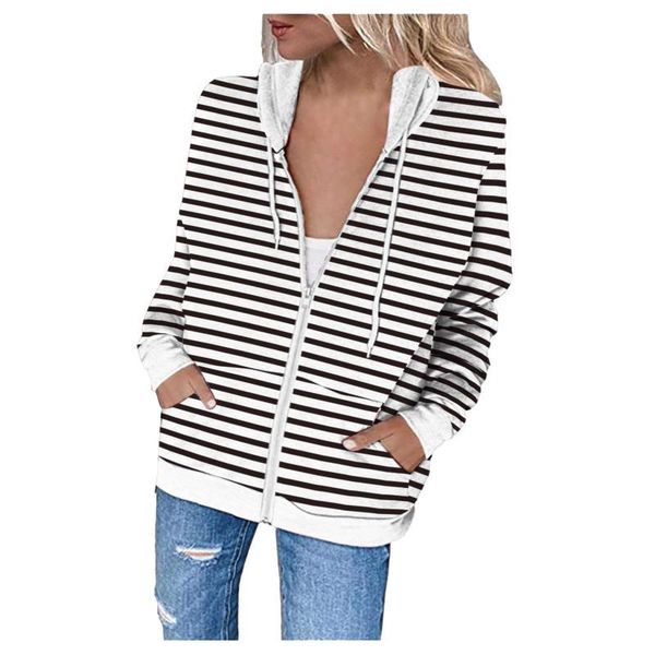 women's jackets striped print women casual long sleeve hooded pockets jacket coat chaqueta mujer winter veste femme, Black;brown
women's jackets striped print women casual long sleeve hooded pockets jacket coat chaqueta mujer winter veste femme, Black;brown