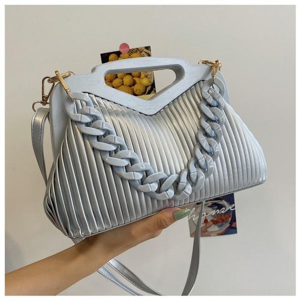 evening bags casual silver woman chain folds shoulder bag pu leather luxury handbag large capacity ladies daily small tote
evening bags casual silver woman chain folds shoulder bag pu leather luxury handbag large capacity ladies daily small tote