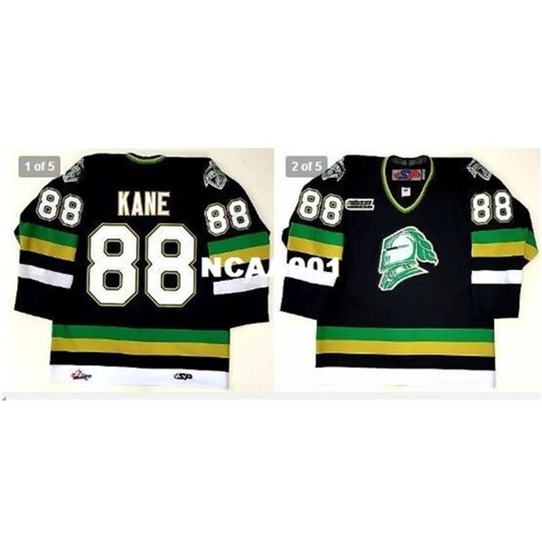 real 668 real full embroidery #88 patrick kane london knights ohl jersey new chicago blackhawks or custom any name or number hockey jersey, Black
real 668 real full embroidery #88 patrick kane london knights ohl jersey new chicago blackhawks or custom any name or number hockey jersey, Black