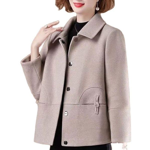 women's wool & blends ladies jacket middle-aged elderly mothers spring autumn clothes women's woolen cloth coat winter all-match 5x, Black
women's wool & blends ladies jacket middle-aged elderly mothers spring autumn clothes women's woolen cloth coat winter all-match 5x, Black