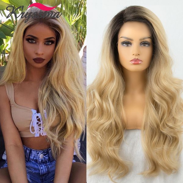 lx brand long body wave wigs brown roots blonde ombre wigs for women side part golden synthetic lace front wigs heat resistantfactory direct, Black
lx brand long body wave wigs brown roots blonde ombre wigs for women side part golden synthetic lace front wigs heat resistantfactory direct, Black