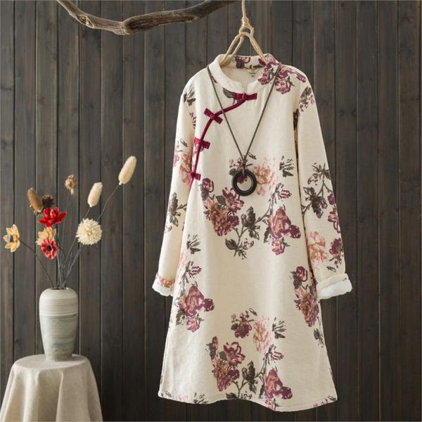 casual dresses vintage floral women dress 2021 autumn winter cotton linen a line thick retro long sleeve female warm, Black;gray
casual dresses vintage floral women dress 2021 autumn winter cotton linen a line thick retro long sleeve female warm, Black;gray