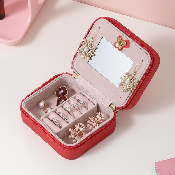 jewelry pouches, bags korean creative travel portable box leather small bag earrings storage, Pink;blue
jewelry pouches, bags korean creative travel portable box leather small bag earrings storage, Pink;blue