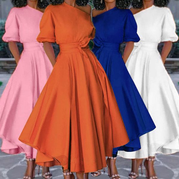 vintage women fashion dress solid color black white elegant evening party casual ofiice lady slim dresses summer x0521, Black;gray
vintage women fashion dress solid color black white elegant evening party casual ofiice lady slim dresses summer x0521, Black;gray