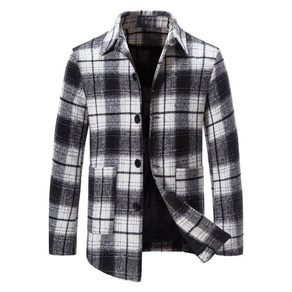 men's trench coats men coat 2021 woolen plaid short jackets autumn and winter fashion casual lapel slim-fitting, Tan;black
men's trench coats men coat 2021 woolen plaid short jackets autumn and winter fashion casual lapel slim-fitting, Tan;black