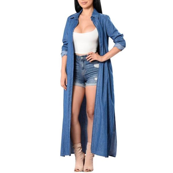 women's blouses & shirts tilapia casual long sleeve x-long women blouse denim fashion no closure summer autumn shirt, White
women's blouses & shirts tilapia casual long sleeve x-long women blouse denim fashion no closure summer autumn shirt, White