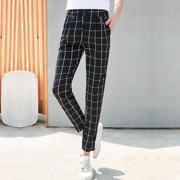 women's pants & capris harem 2021 women summer casual pockets plaid plus size high waist trousers elastic middle aged, Black;white
women's pants & capris harem 2021 women summer casual pockets plaid plus size high waist trousers elastic middle aged, Black;white