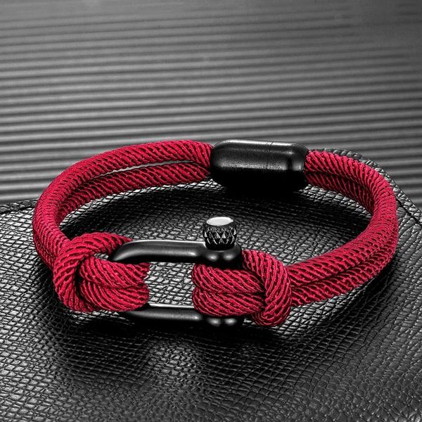 charm bracelets mkendn men nautical double strand shackle survival emergency rope bracelet with black stainless steel magnet buckle, Golden;silver
charm bracelets mkendn men nautical double strand shackle survival emergency rope bracelet with black stainless steel magnet buckle, Golden;silver