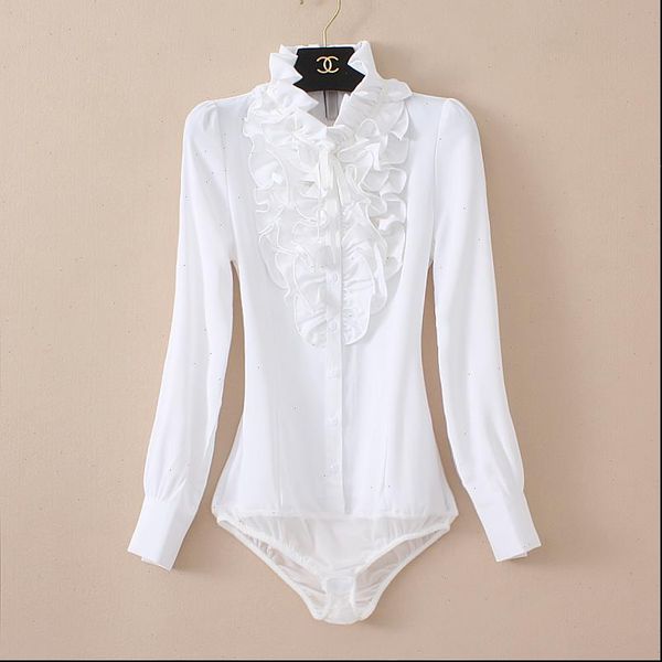 korea style elegant ruffles neck womens body blouse shirt long sleeve beige black office ladies blouse femme s xxl, White
korea style elegant ruffles neck womens body blouse shirt long sleeve beige black office ladies blouse femme s xxl, White