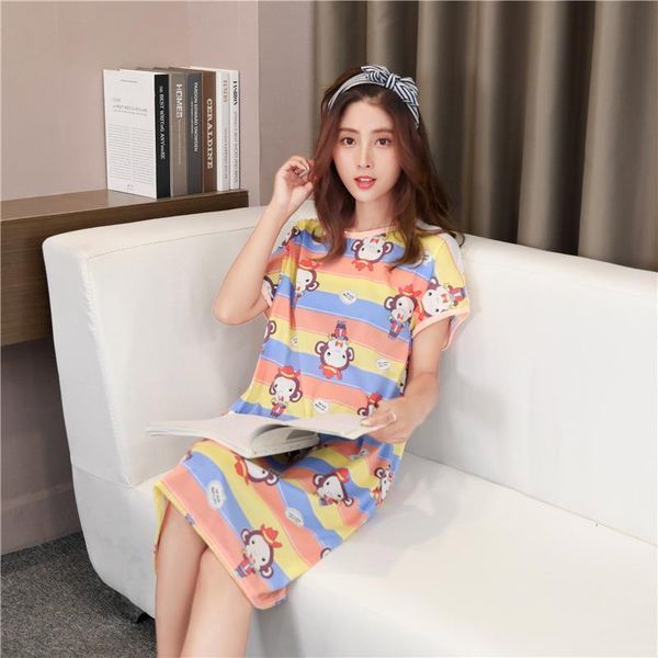 sanderala summer women cartoon print sleepwear lingerie milk silk cute animal nightgrown strap thin female nighty underwear, Black;red
sanderala summer women cartoon print sleepwear lingerie milk silk cute animal nightgrown strap thin female nighty underwear, Black;red