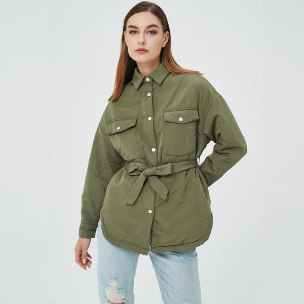 women's jackets ladies autumn turn down collar parkas women fashion tie belt coats elegant solid front pockets cotton female coat, Black;brown
women's jackets ladies autumn turn down collar parkas women fashion tie belt coats elegant solid front pockets cotton female coat, Black;brown