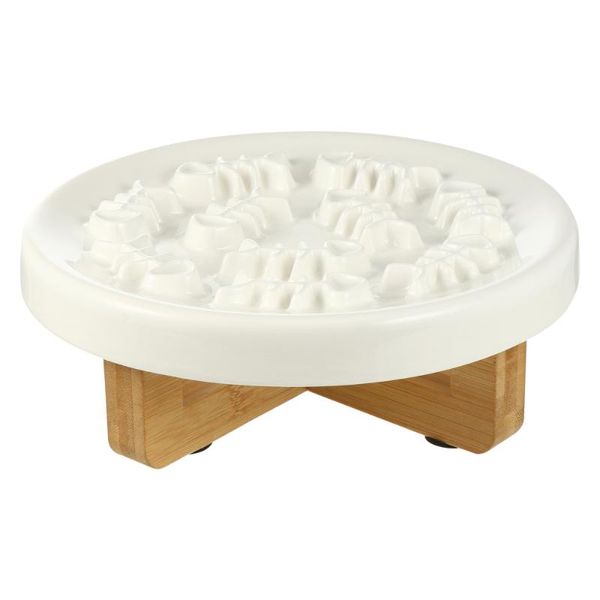 cat bowls & feeders 1 set elevated pet bowl ceramic dog slow eating with raised wood stand
cat bowls & feeders 1 set elevated pet bowl ceramic dog slow eating with raised wood stand