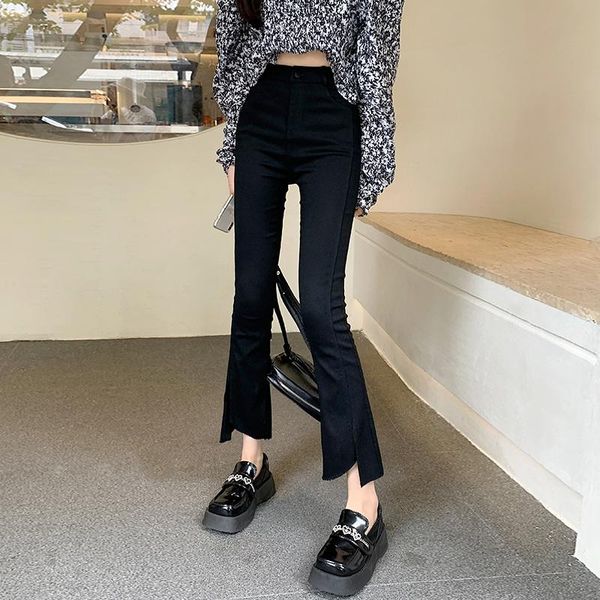 women's pants & capris autumn skinny pencil long women high waist one button casual notched flares black trousers vintage harajuku m324, Black;white
women's pants & capris autumn skinny pencil long women high waist one button casual notched flares black trousers vintage harajuku m324, Black;white