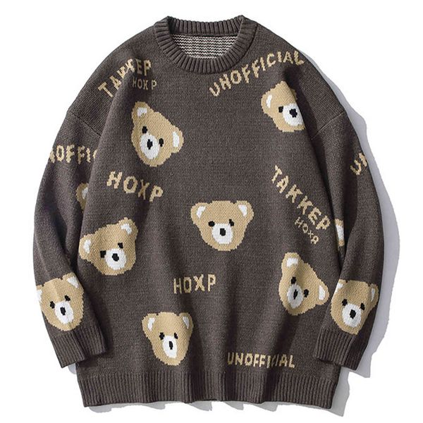 men's sweaters sad and tactile harajuku sweater, bear knitted or crocheted, urban fashion, hip hop, robot retro, White;black
men's sweaters sad and tactile harajuku sweater, bear knitted or crocheted, urban fashion, hip hop, robot retro, White;black