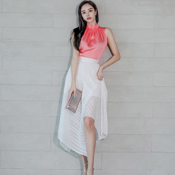 summer of women's clothes wear sleeveless joint harvest + irregular waist skirt 15qu, Black
summer of women's clothes wear sleeveless joint harvest + irregular waist skirt 15qu, Black