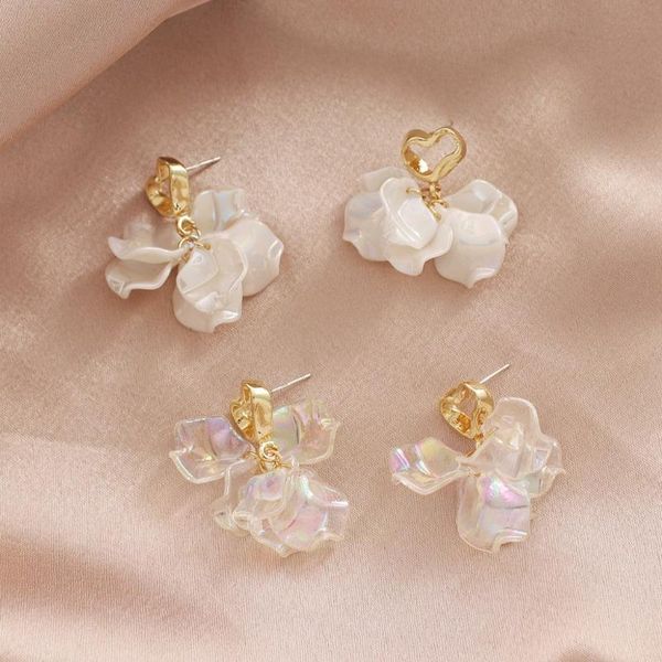 dangle & chandelier sweet elegant petal drop earrings acrylic ab color pendant heart stud earring for women girl wedding gifts fashion jewel, Silver
dangle & chandelier sweet elegant petal drop earrings acrylic ab color pendant heart stud earring for women girl wedding gifts fashion jewel, Silver