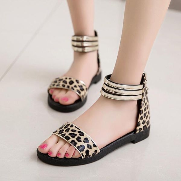 women summer pu leather sandals woman cover heels zipper ankle strap open toe fashion shoes female flat leopard print lady shoes, Black
women summer pu leather sandals woman cover heels zipper ankle strap open toe fashion shoes female flat leopard print lady shoes, Black