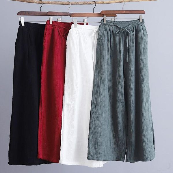 women's pants & capris 2021 cotton linen women loose casual solid vintage elastic waist long plus size trousers oversize, Black;white
women's pants & capris 2021 cotton linen women loose casual solid vintage elastic waist long plus size trousers oversize, Black;white