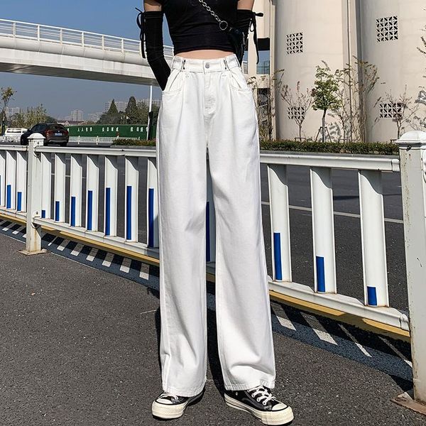 women's jeans women spring summer white high waist straight tube loose wide leg pants style draping floor long trouser female slacks, Blue
women's jeans women spring summer white high waist straight tube loose wide leg pants style draping floor long trouser female slacks, Blue