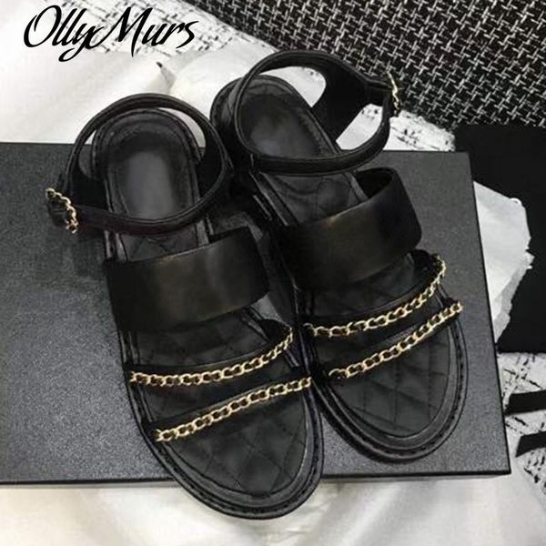 sandals ollymurs 2021 summer solid buckle strap fashion round toe women shoes casual female with chain, Black
sandals ollymurs 2021 summer solid buckle strap fashion round toe women shoes casual female with chain, Black