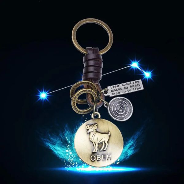 vintage bronze personalized twelve constellation woven keychain men's soft leather cord keychain-gemini scorpio pisces aquarius souveni, Silver
vintage bronze personalized twelve constellation woven keychain men's soft leather cord keychain-gemini scorpio pisces aquarius souveni, Silver