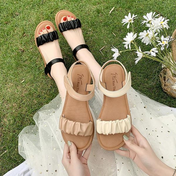 sandals beige heeled low-heeled shoes with strap 2021 summer black buckle clear flat girls beach comfort solid pu
sandals beige heeled low-heeled shoes with strap 2021 summer black buckle clear flat girls beach comfort solid pu