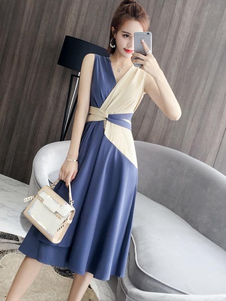 casual dresses summer women dress v-neck sleeveless patchwork party beach fashion slim bandage midi ladies sundress vestido, Black;gray
casual dresses summer women dress v-neck sleeveless patchwork party beach fashion slim bandage midi ladies sundress vestido, Black;gray