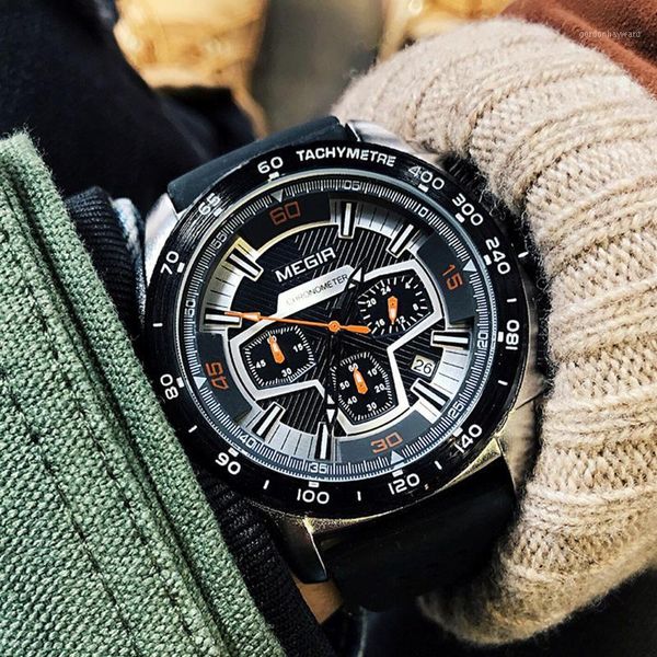 wristwatches megir mens watches silicone business quartz watch fashion men waterproof sports relogio masculino, Slivery;brown
wristwatches megir mens watches silicone business quartz watch fashion men waterproof sports relogio masculino, Slivery;brown