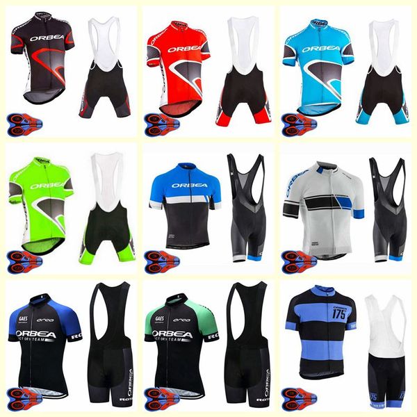 Image of 2021 ORBEA team Cycling Short Sleeves jersey shorts set Ropa Ciclismo Men Summer Breathable quick dry MTB Bike clothing sportswear U20042003