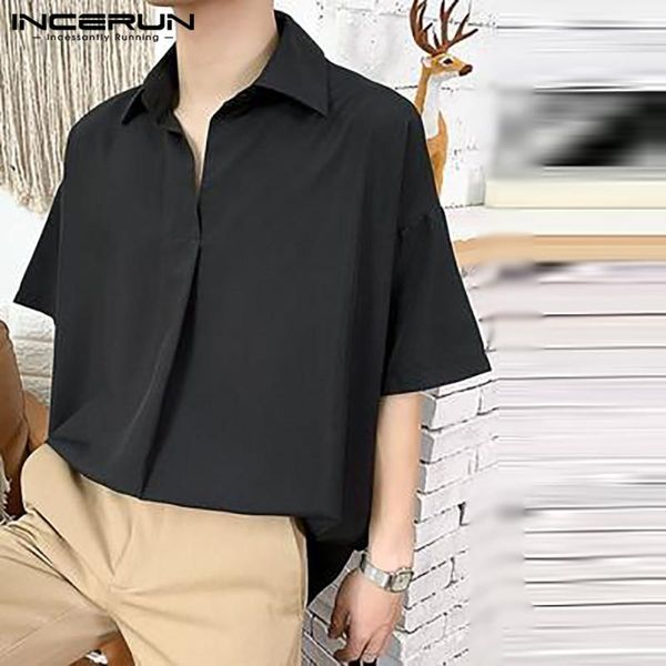 men's casual shirts men shirt solid color breathable turn down collar short sleeve 2021 blouse streetwear summer leisure camisa s-5xl i, White;black
men's casual shirts men shirt solid color breathable turn down collar short sleeve 2021 blouse streetwear summer leisure camisa s-5xl i, White;black