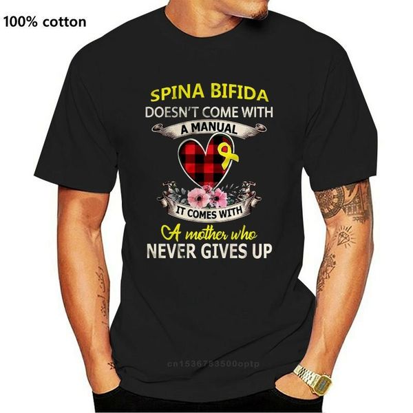 men funny t shirt fashion tshirt spina bifida does not come with a manual women t-shirt, White;black
men funny t shirt fashion tshirt spina bifida does not come with a manual women t-shirt, White;black