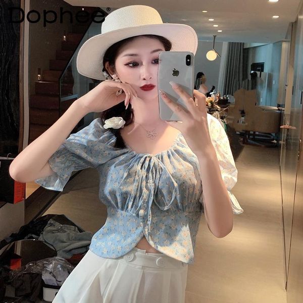 women's blouses & shirts 2021 women summer fashion sweet blouse lace-up off-shoulder collar ruffled floral blusas all-match elegant chi, White
women's blouses & shirts 2021 women summer fashion sweet blouse lace-up off-shoulder collar ruffled floral blusas all-match elegant chi, White
