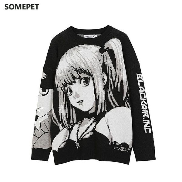 oversize mens sweaters pullovers streetwear japanese cartoon girl knitted loose streetwear hip hop casual woman sweaters cotton, White;black
oversize mens sweaters pullovers streetwear japanese cartoon girl knitted loose streetwear hip hop casual woman sweaters cotton, White;black