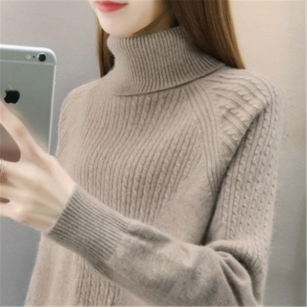 2021 new korean fashion sweaters women's new loose bottoms autumn winter solid turtleneck pullover knitted sweater, White;black
2021 new korean fashion sweaters women's new loose bottoms autumn winter solid turtleneck pullover knitted sweater, White;black