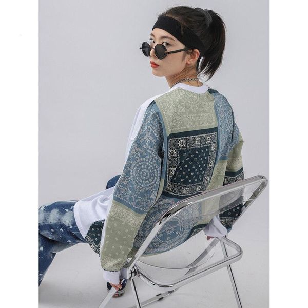 women's hoodies & sweatshirts cashew flower patchwork hoodie korean-style loose spring and autumn letter oversize trendy crewneck sweat, Black
women's hoodies & sweatshirts cashew flower patchwork hoodie korean-style loose spring and autumn letter oversize trendy crewneck sweat, Black