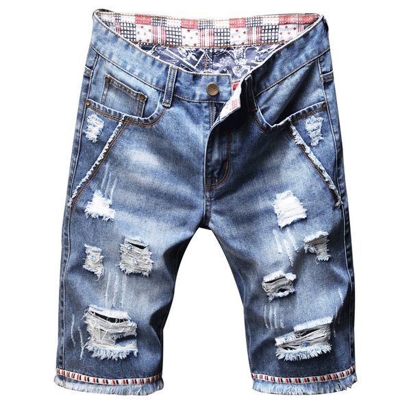 2021 new men's male fashion casual summer holes ripped fringe denim shorts knee length blue jeans capri 1hf8
2021 new men's male fashion casual summer holes ripped fringe denim shorts knee length blue jeans capri 1hf8