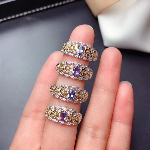 cluster rings mdina natural tanzanite ring s925 sterling silver retro hollow lady fashion high-end gemstone jewelry1, Golden;silver
cluster rings mdina natural tanzanite ring s925 sterling silver retro hollow lady fashion high-end gemstone jewelry1, Golden;silver