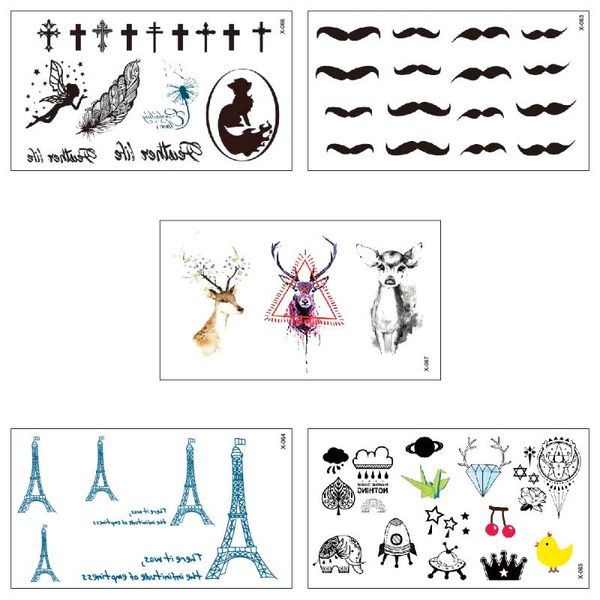 temporary tattoos tattoo water transfer deer angel cross text stickers boy girl beautiful makeups fashion body art x063-067
temporary tattoos tattoo water transfer deer angel cross text stickers boy girl beautiful makeups fashion body art x063-067