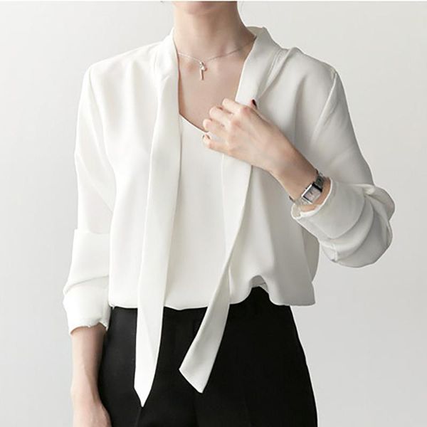 women's blouses & shirts elegant bow tie women shirt spring autumn ladies bottoming solid long sleeve chiffon casual vintage blusas #, White
women's blouses & shirts elegant bow tie women shirt spring autumn ladies bottoming solid long sleeve chiffon casual vintage blusas #, White