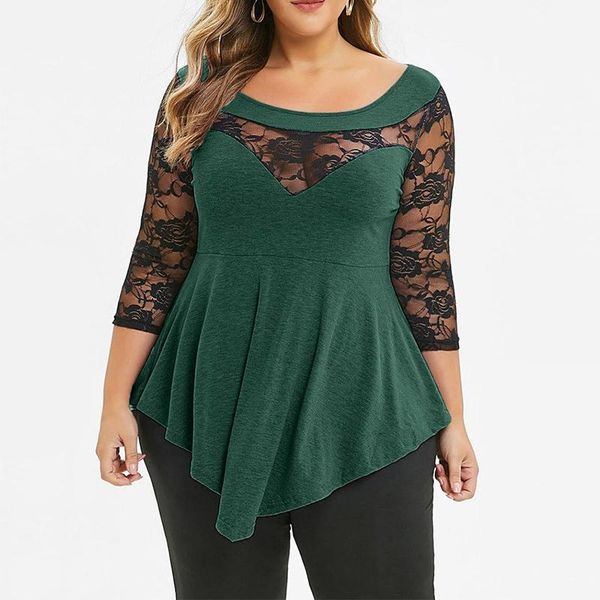 plus size t-shirt three quarter sleeve shirt blouse 5xl floral lace hollow out women clothing summer big ladies ruffles shirts, Black
plus size t-shirt three quarter sleeve shirt blouse 5xl floral lace hollow out women clothing summer big ladies ruffles shirts, Black
