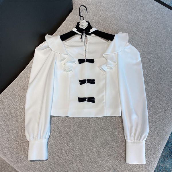 2021 Spring Newcomers White Solid Color Sleeve Long Diamonds Strass Neck Sweet Style Short Shirt Csla
2021 Spring Newcomers White Solid Color Sleeve Long Diamonds Strass Neck Sweet Style Short Shirt Csla