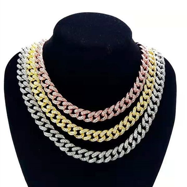 new iced out paved bling rhinestones curb cuban chains necklace hip hop gold rose gold slver color necklace for men fashion jewelry gifts, Silver
new iced out paved bling rhinestones curb cuban chains necklace hip hop gold rose gold slver color necklace for men fashion jewelry gifts, Silver
