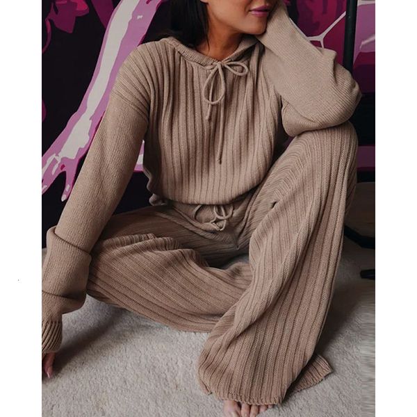women 2021 new fashion knitted suits casual o-neck solid long sleeve stretch sweaters pullovers and drawstring pants piece qasz, White
women 2021 new fashion knitted suits casual o-neck solid long sleeve stretch sweaters pullovers and drawstring pants piece qasz, White