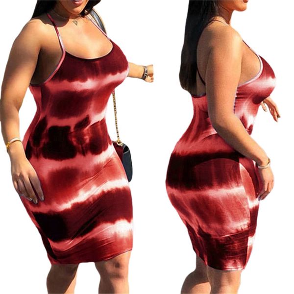 women tie dye sexyy sleeveless bodycon dress lady casual spaghetti strap high waist short dress party clubwear dress, Red;black
women tie dye sexyy sleeveless bodycon dress lady casual spaghetti strap high waist short dress party clubwear dress, Red;black
