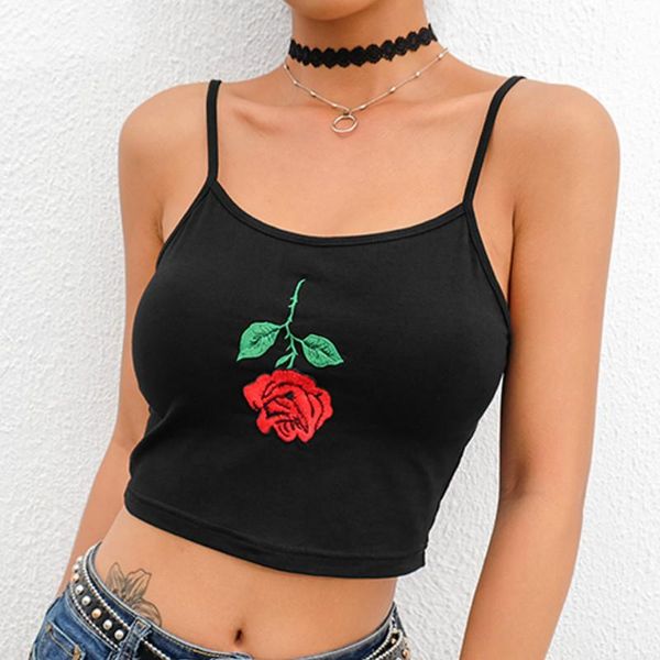 women's tanks & camis summer crop women 2021 fashion rose embroidered sleeveless, White
women's tanks & camis summer crop women 2021 fashion rose embroidered sleeveless, White