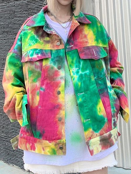 women's jackets casual loose heavy craft tie dye retro female bomber jeans jacket 2021 wear autumn wild fashion sequin, Black;brown
women's jackets casual loose heavy craft tie dye retro female bomber jeans jacket 2021 wear autumn wild fashion sequin, Black;brown