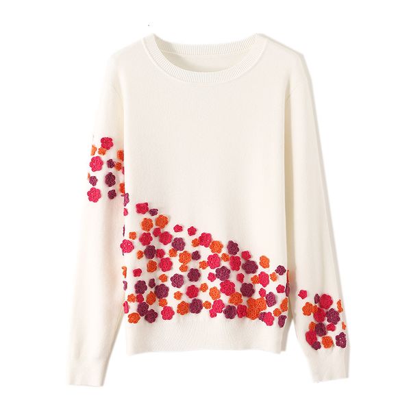 women's sweaters luxury brand designer runway sweater 2021 autumn winter fashion 3d flowers embroidery silk pullovers and vvm, White;black
women's sweaters luxury brand designer runway sweater 2021 autumn winter fashion 3d flowers embroidery silk pullovers and vvm, White;black